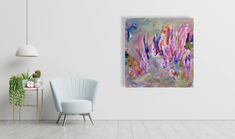 Original Abstract Expressionism Floral Painting by Emily STARCK