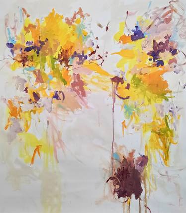 Original Abstract Expressionism Floral Paintings by Emily STARCK