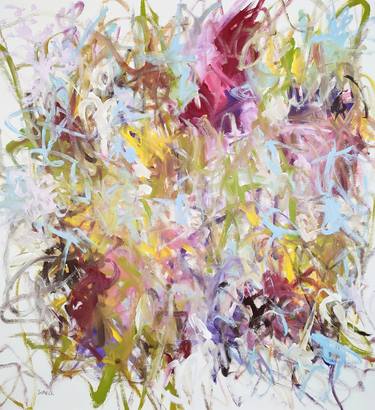 Original Abstract Expressionism Floral Paintings by Emily STARCK