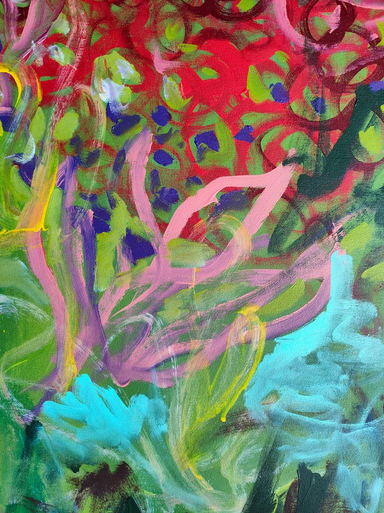 Original Abstract Expressionism Floral Painting by Emily Starck