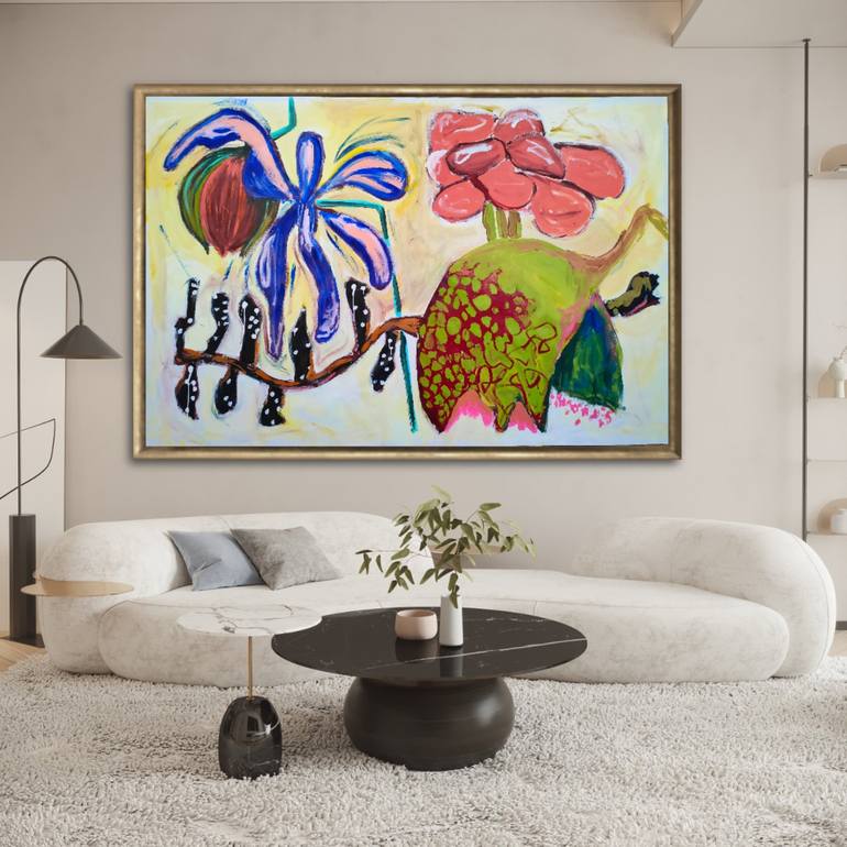 Original Contemporary Floral Painting by Emily STARCK