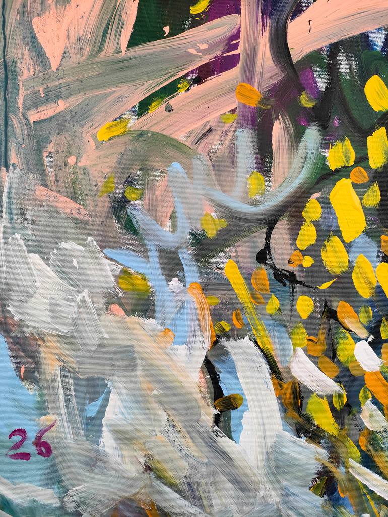 Original Abstract Garden Painting by Emily Starck