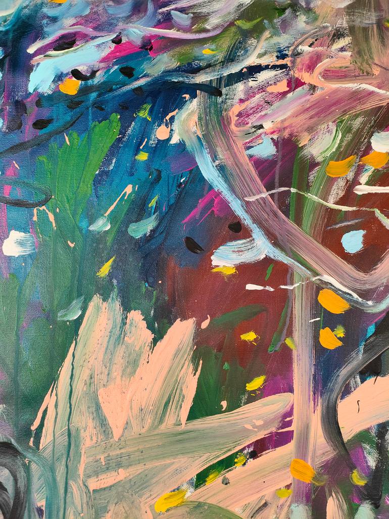 Original Abstract Garden Painting by Emily Starck