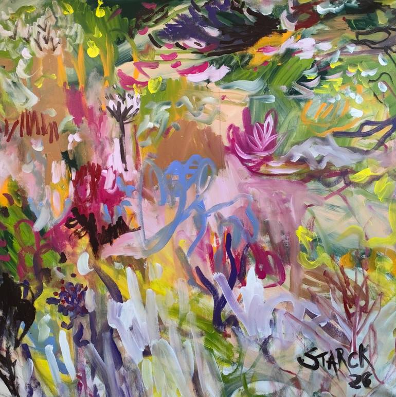 Original Floral Painting by Emily Starck | Abstract Art on Canvas | The colors of Spring