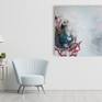 on a white wall