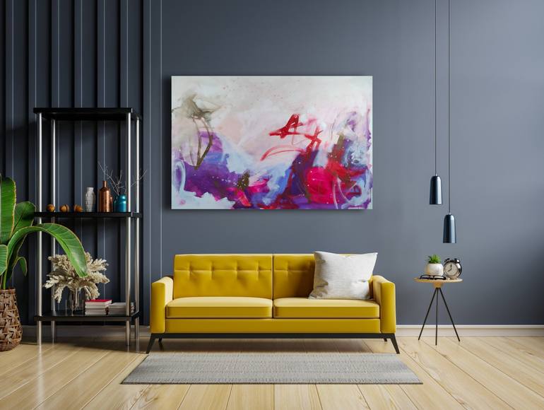 Original Abstract Floral Painting by Emily STARCK