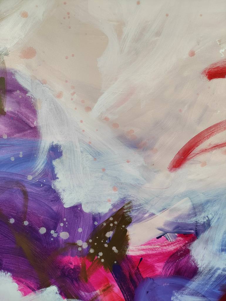 Original Abstract Floral Painting by Emily STARCK