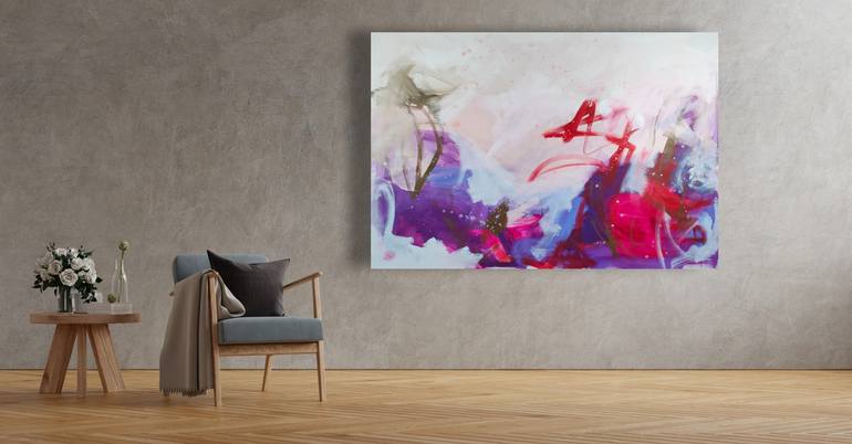 Original Abstract Floral Painting by Emily STARCK