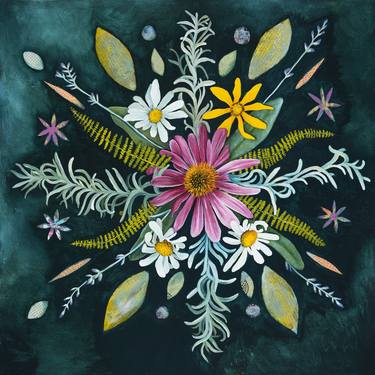 Original Folk Botanic Paintings by Margaret Shipman