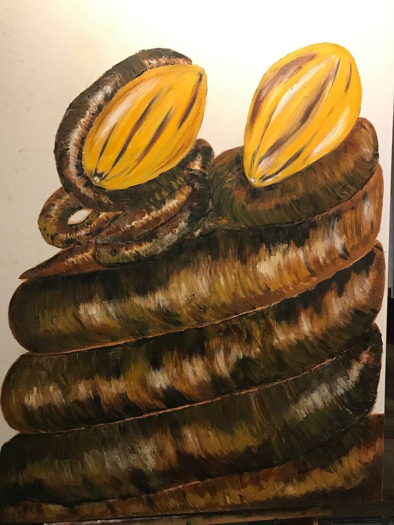 The Great Coil Painting by Festus Marazere Saatchi Art