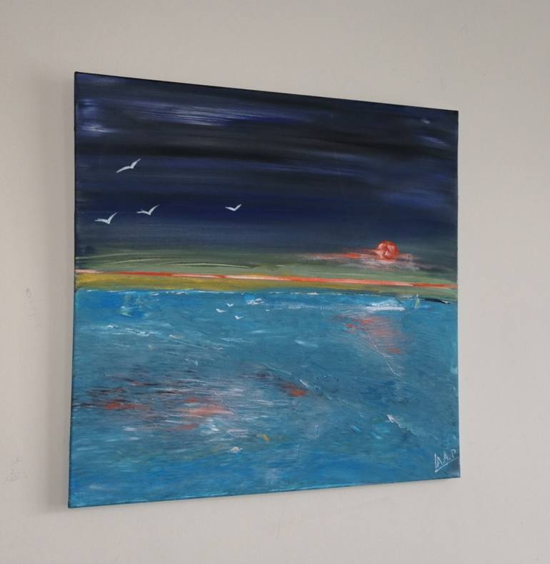 Original Abstract Seascape Painting by Anna Andura