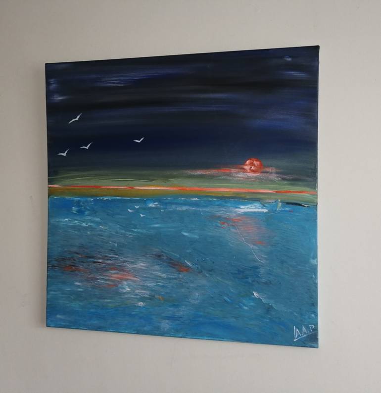 Original Abstract Seascape Painting by Anna Andura