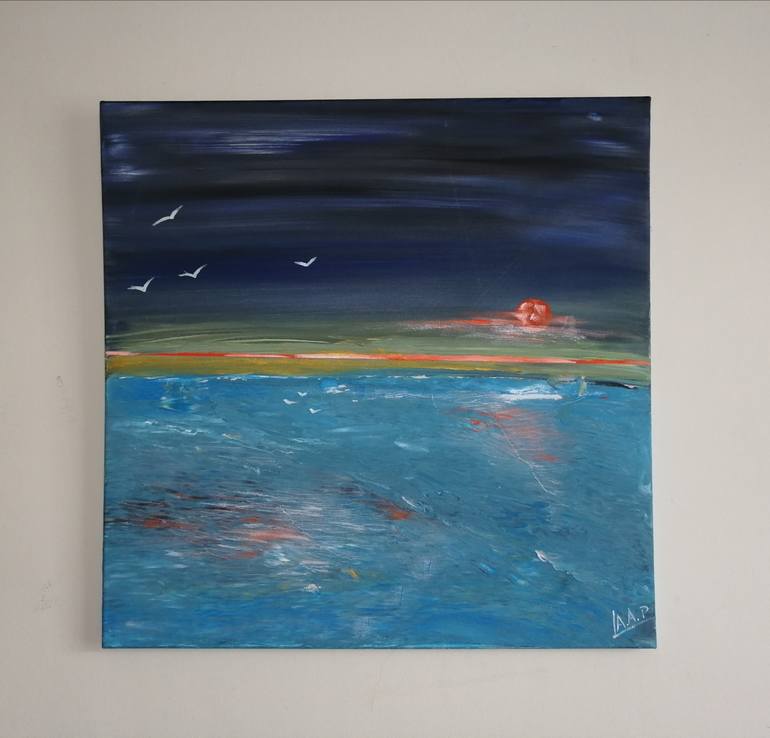 Original Abstract Seascape Painting by Anna Andura