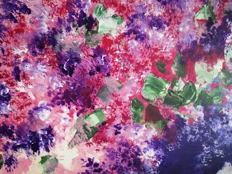 Original Abstract Expressionism Floral Painting by Anna Andura