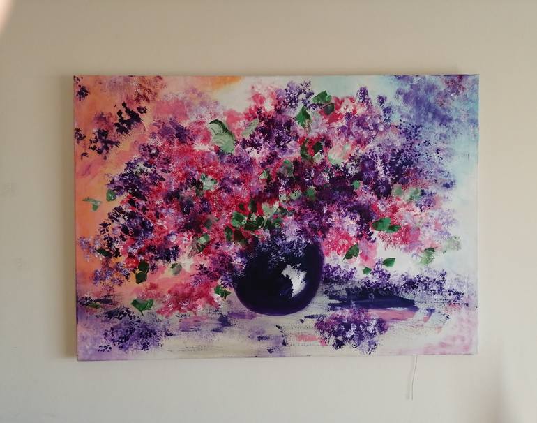 Original Abstract Expressionism Floral Painting by Anna Andura