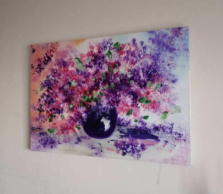 Original Abstract Expressionism Floral Painting by Anna Andura