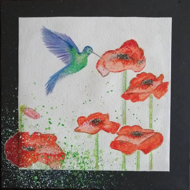 Original Abstract Garden Painting by Anna Andura