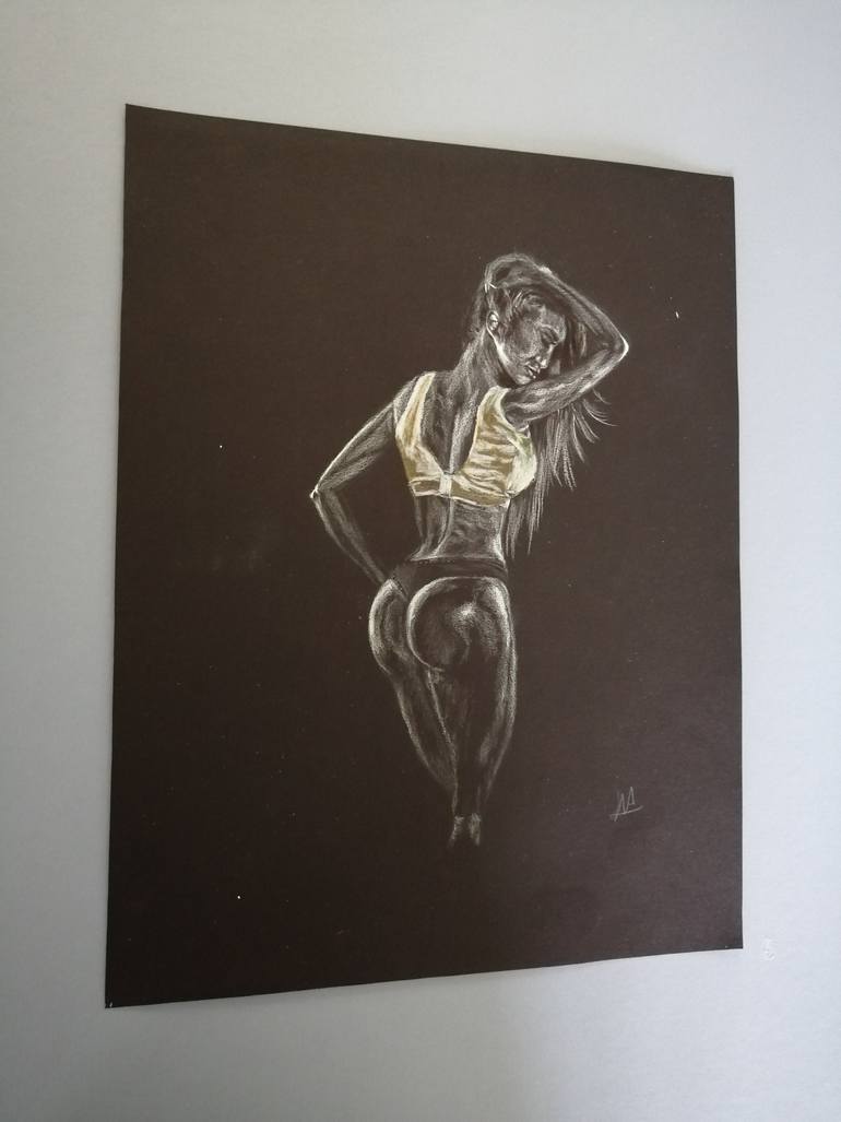 Original Abstract Erotic Drawing by Anna Andura