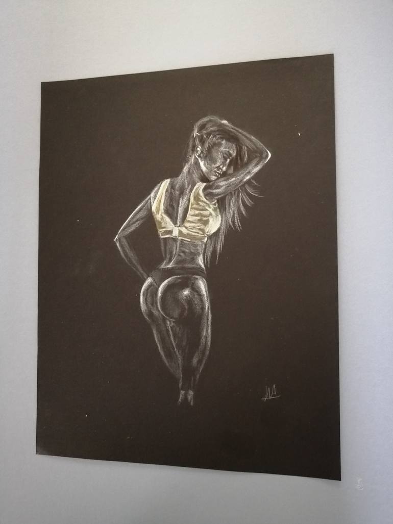 Original Abstract Erotic Drawing by Anna Andura