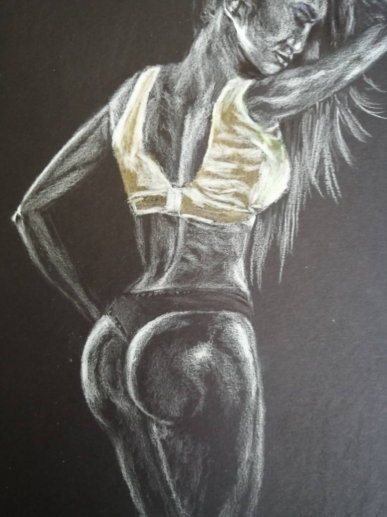 Original Abstract Erotic Drawing by Anna Andura