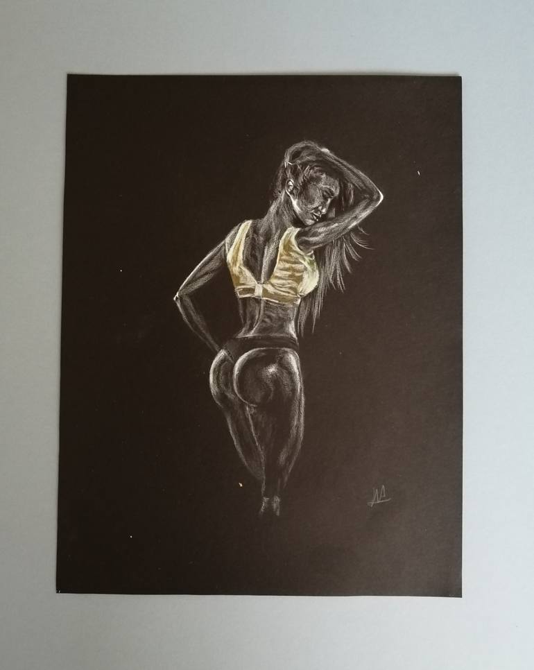 Original Abstract Erotic Drawing by Anna Andura