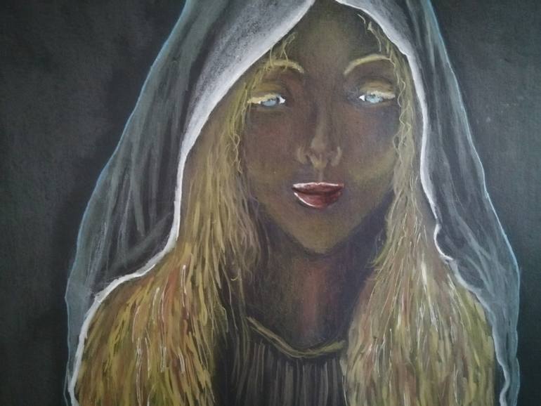 Original Abstract Expressionism Religion Drawing by Anna Andura
