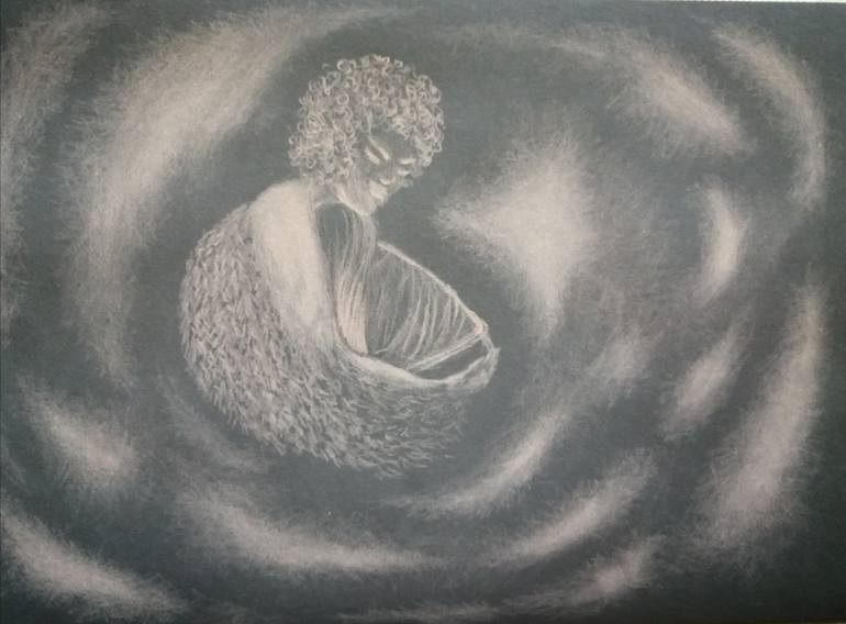 Original Abstract Religion Drawing by Anna Andura