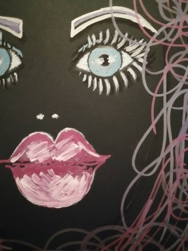 Original Abstract People Drawing by Anna Andura