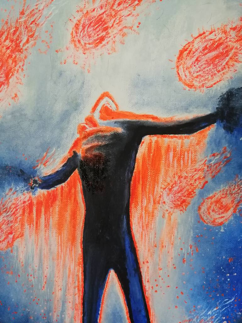 Original Surrealism Religion Painting by Anna Andura