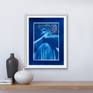 Praying Angel 18x24 Cyanotype