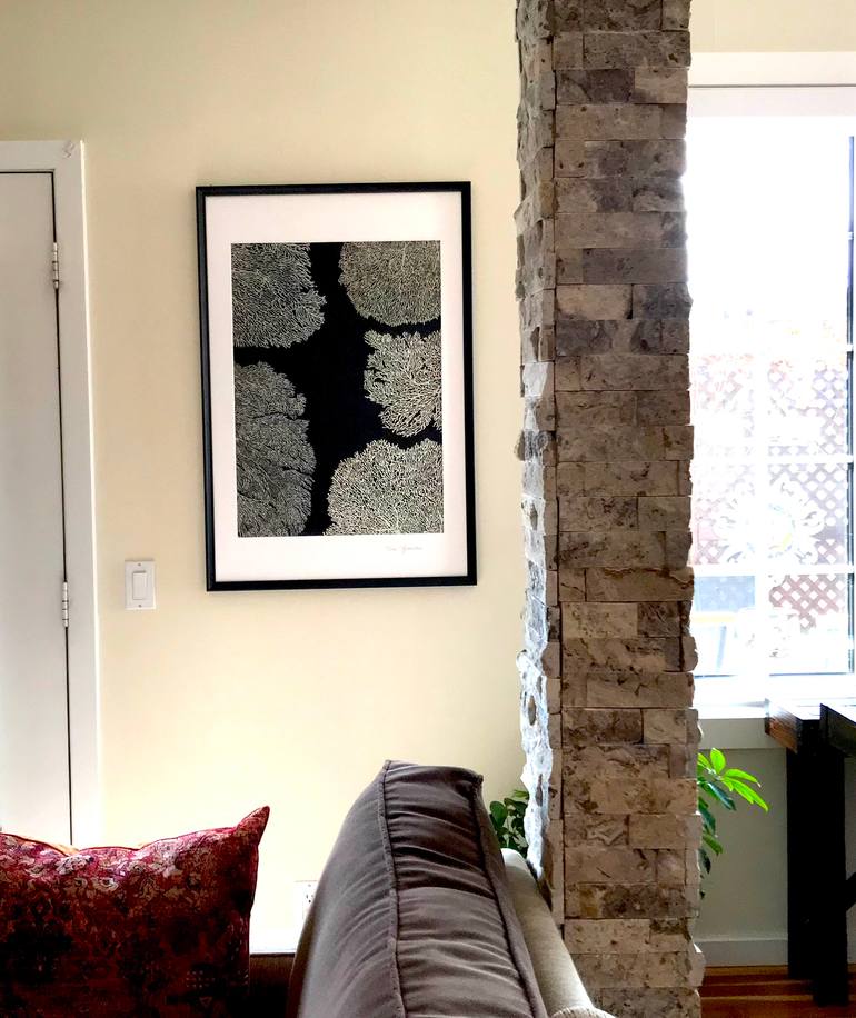 Original Abstract Expressionism Beach Mixed Media by Elena Myasnikova