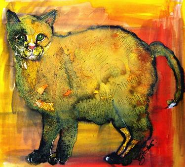 Print of Figurative Cats Paintings by Victoria Glover