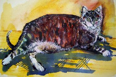 Print of Figurative Cats Paintings by Victoria Glover