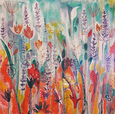 Print of Abstract Botanic Paintings by Ariadna Novicov