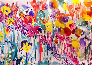 Print of Abstract Botanic Paintings by Ariadna Novicov