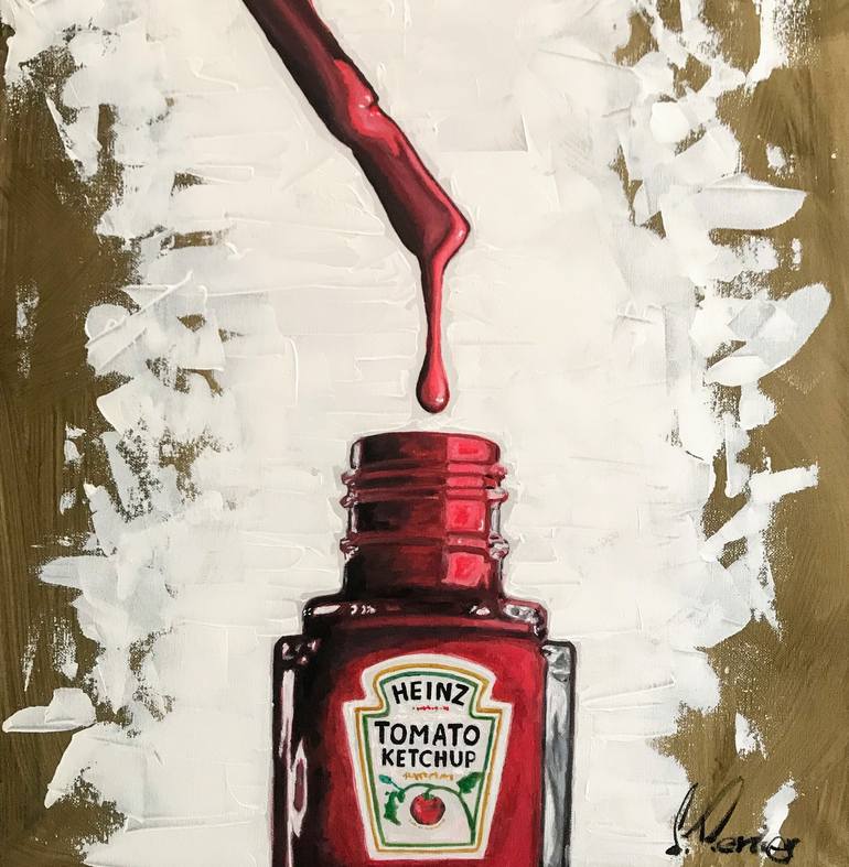 Ketchup nails. Heinz. - Print