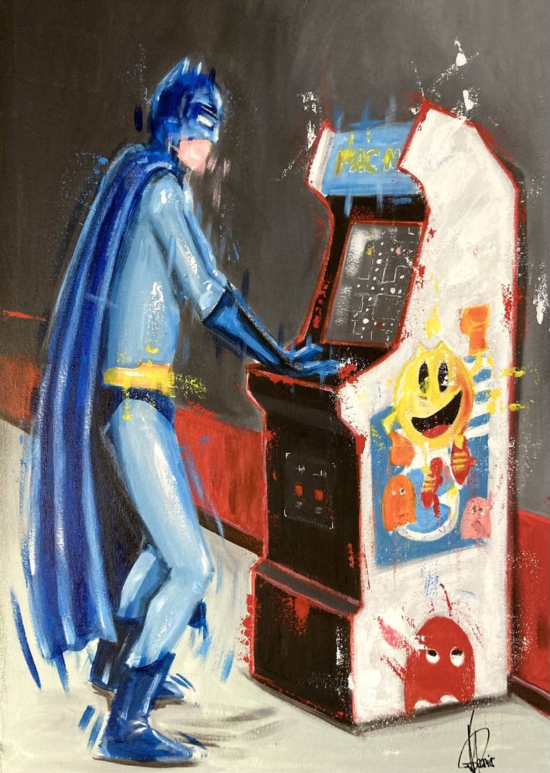 Batman arcade Painting by Sidney Perrier | Saatchi Art