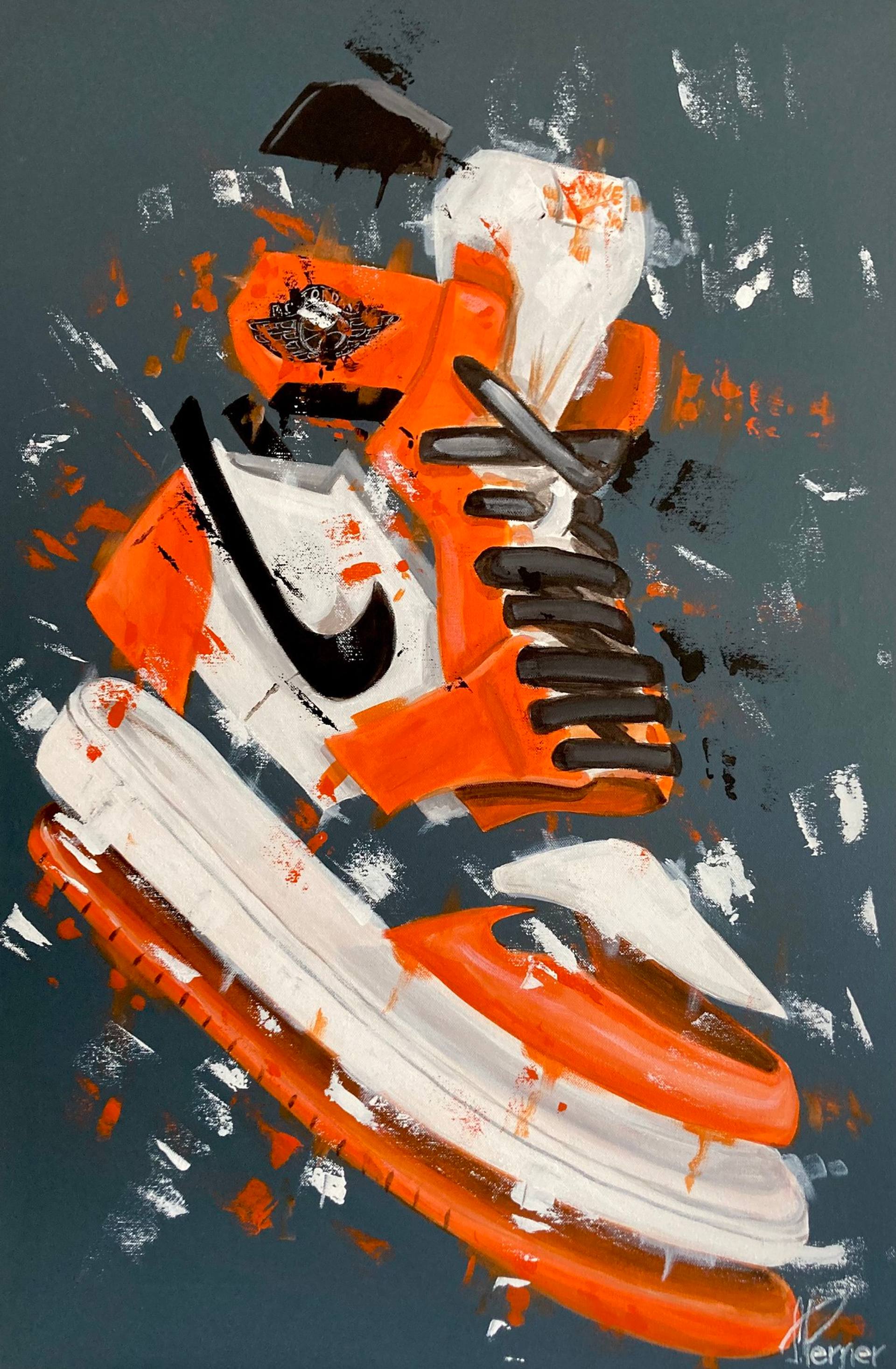 Nike Air Jordan 1 deconstruction Painting by Sidney Perrier