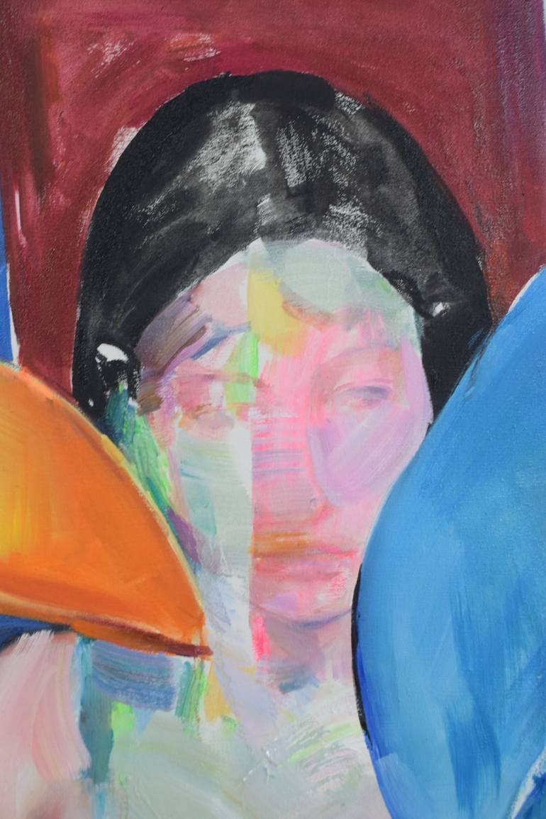 Original Portraiture Portrait Painting by Georgia Theologou