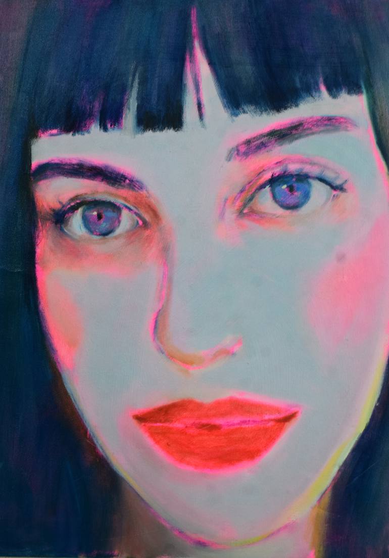 Original Figurative People Painting by Georgia Theologou