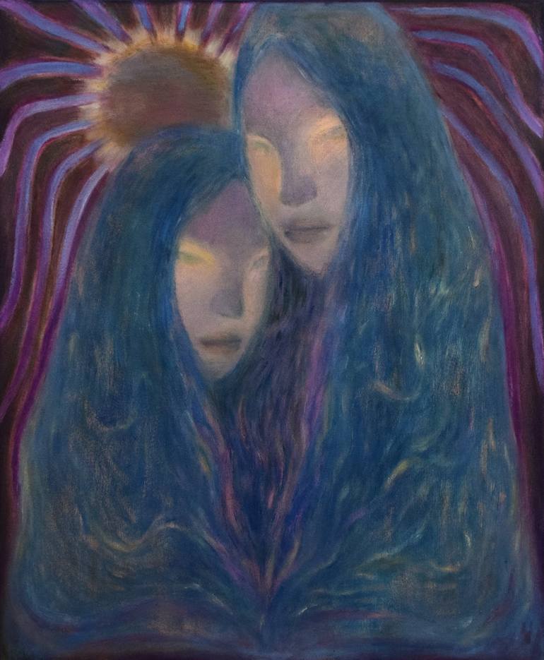 Original Figurative Women Paintings by Georgia Theologou