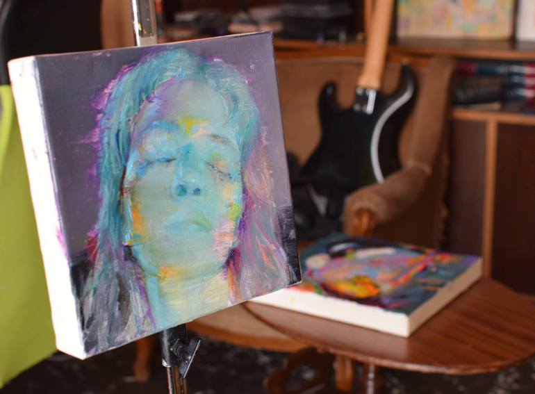 Original Abstract People Painting by Georgia Theologou