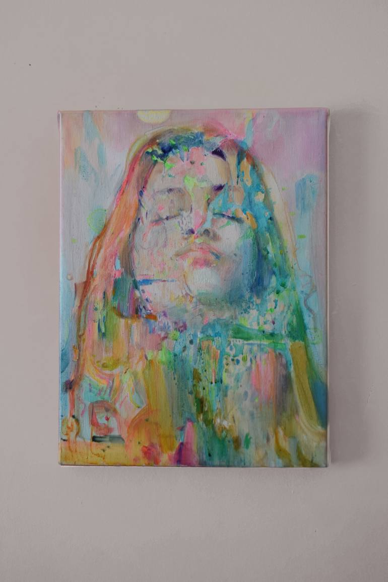 Original Abstract Portrait Painting by Georgia Theologou