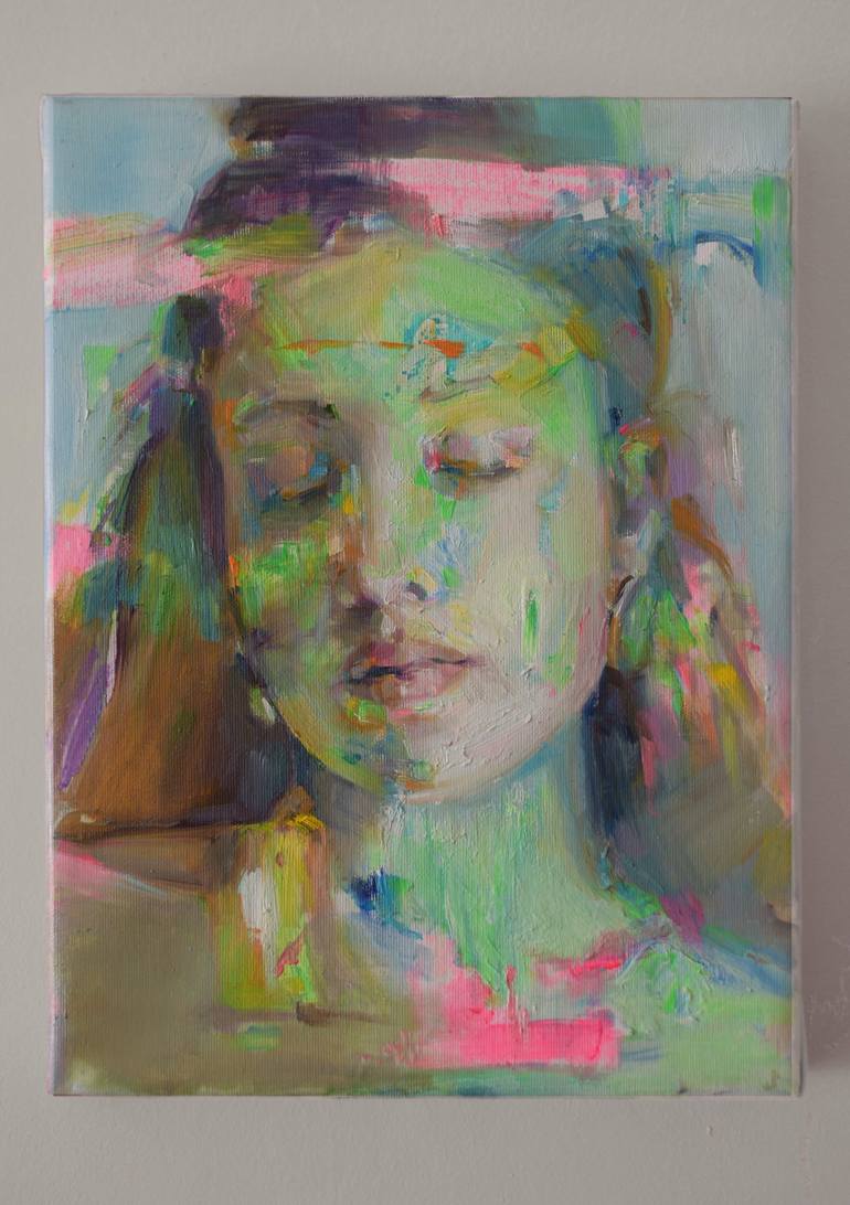 Original Abstract Portrait Painting by Georgia Theologou