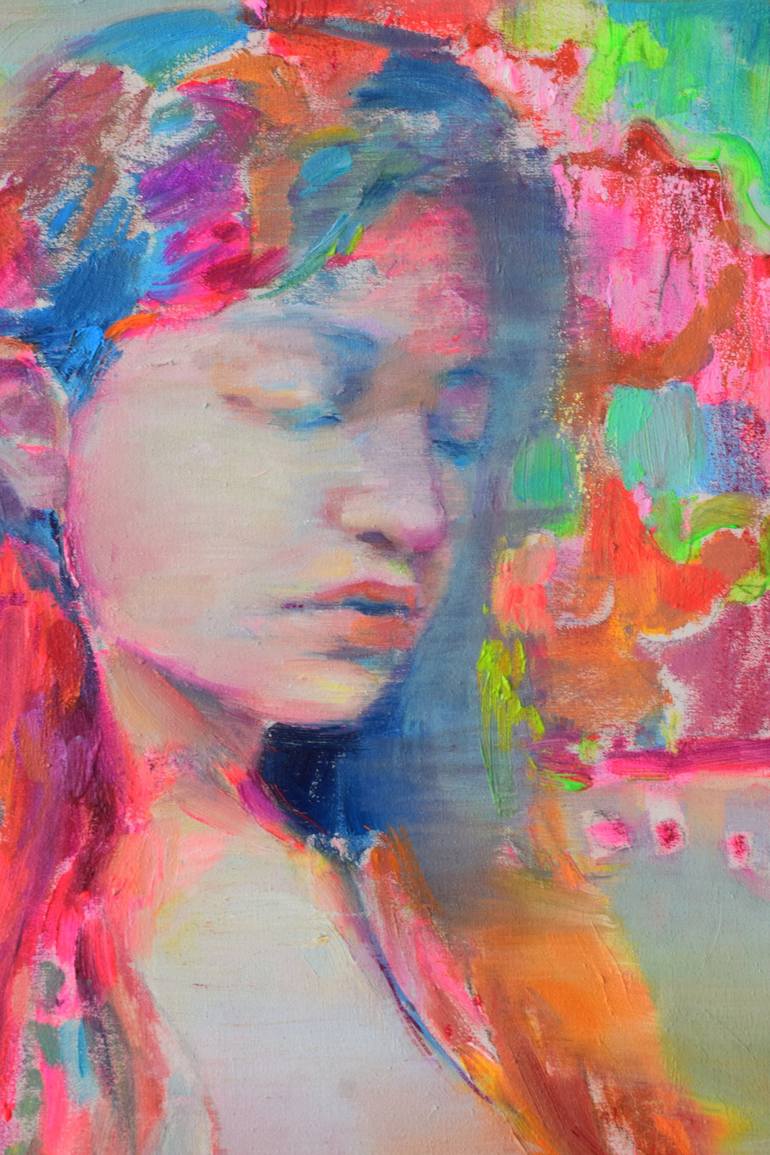 Original Figurative Portrait Painting by Georgia Theologou