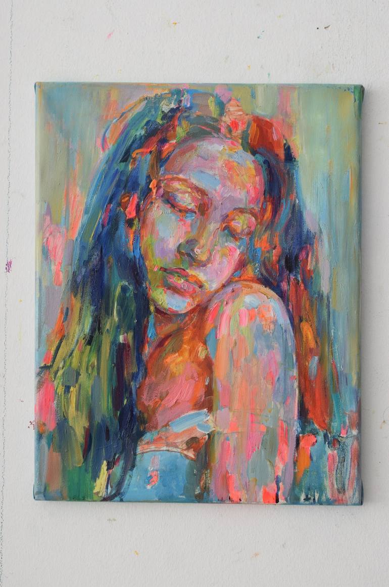 Original Figurative Portrait Painting by Georgia Theologou