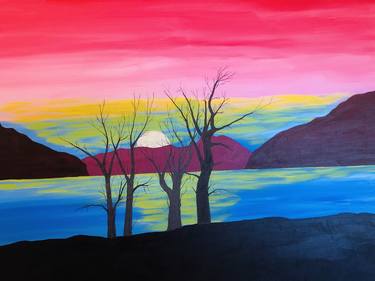 Original Modern Tree Paintings by Alan Jackson