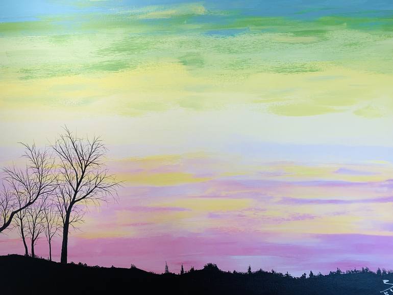ALL YOU NEED IS LOVE, AND A SUNSET Painting by Alan Jackson