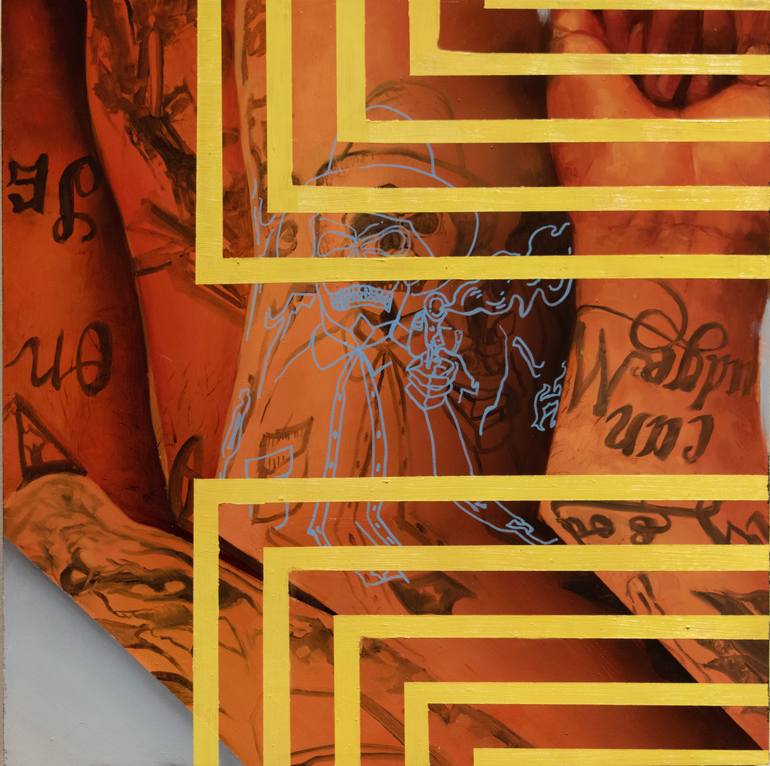 Original Abstract Body Painting by Alexis Rausch