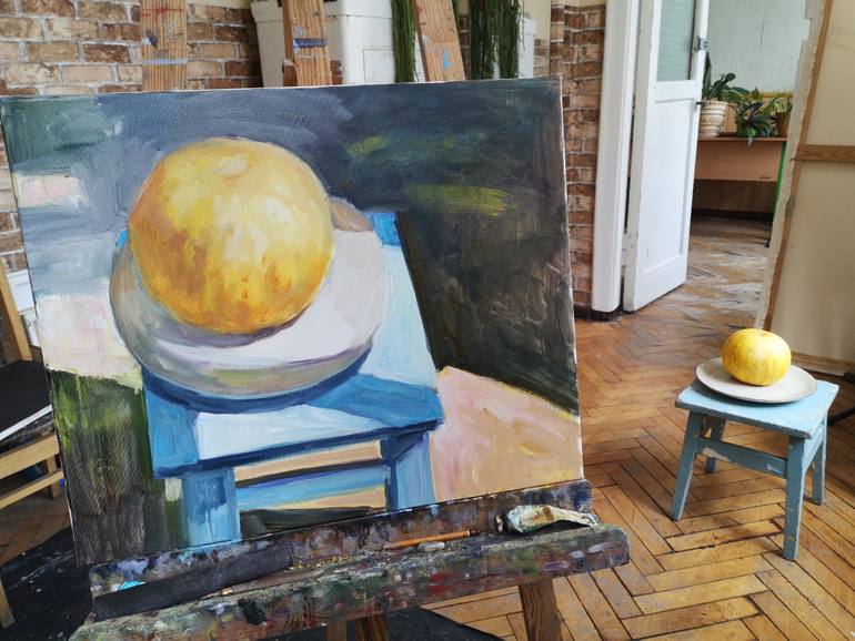 Original Expressionism Still Life Painting by Olga Samar